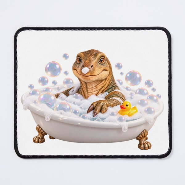 Item preview, Smiling Iguanodon Bubble Bath designed and sold by Sillytoe.