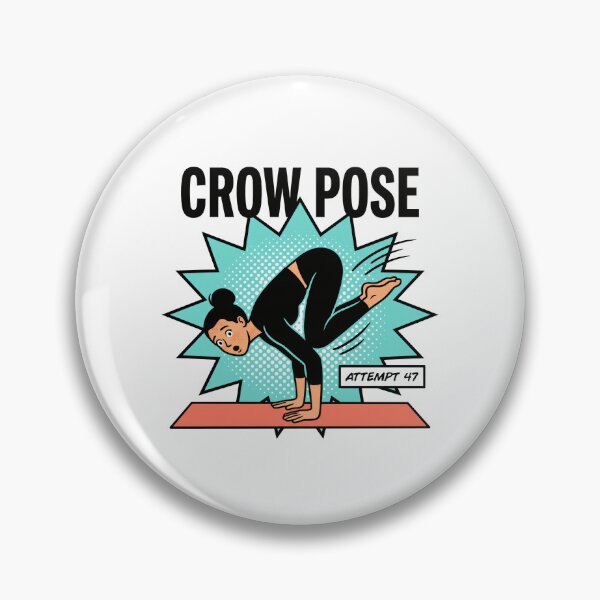 Item preview, Yoga Pose Humor: Crow Pose Fail, Pop Art Comic designed and sold by Osmose-Studio.