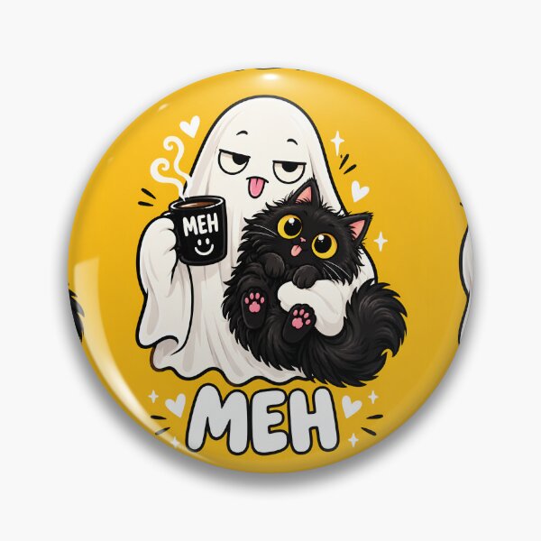Item preview, Sleepy Ghost Cat Coffee Meh designed and sold by Pure Craft.