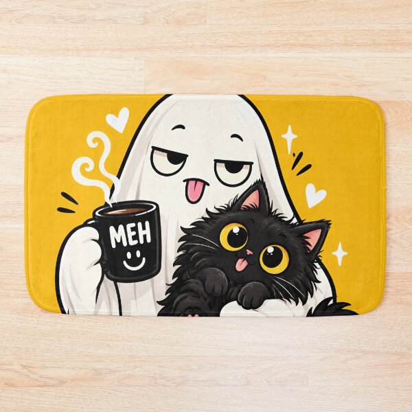 Item preview, Sleepy Ghost Cat Coffee Meh designed and sold by Pure Craft.