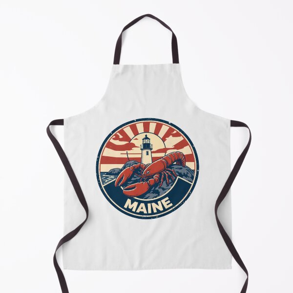 Item preview, Maine Lobster Lighthouse Vintage Nautical Badge designed and sold by Stupid Shirts.