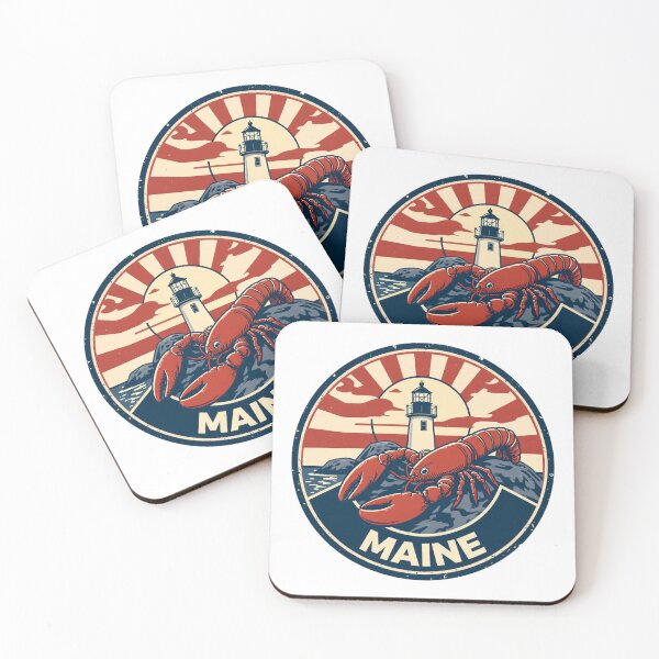 Item preview, Insignia náutica vintage del faro de langosta de Maine designed and sold by Stupid Shirts.