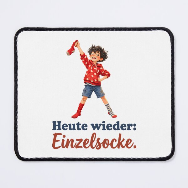Artikelvorschau, Heute wieder: Einzelsocke. – Junge mit roter Socke (deutscher Spruch) entworfen und verkauft von style-dk.