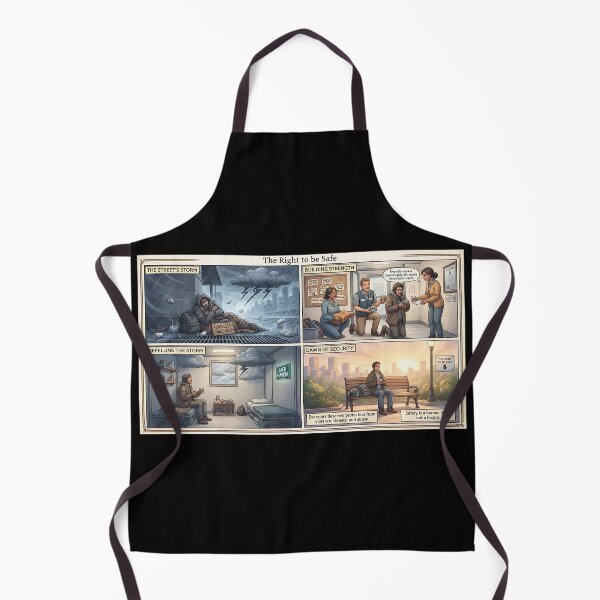 Item preview, Homeless person finds safety: the right to protection designed and sold by Mianku | Für das Leben.