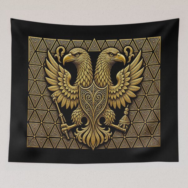 Item preview, Imperial Double Headed Golden Eagle Russian Coat of Arms Inspired Art designed and sold by Breezes-of-Ida.