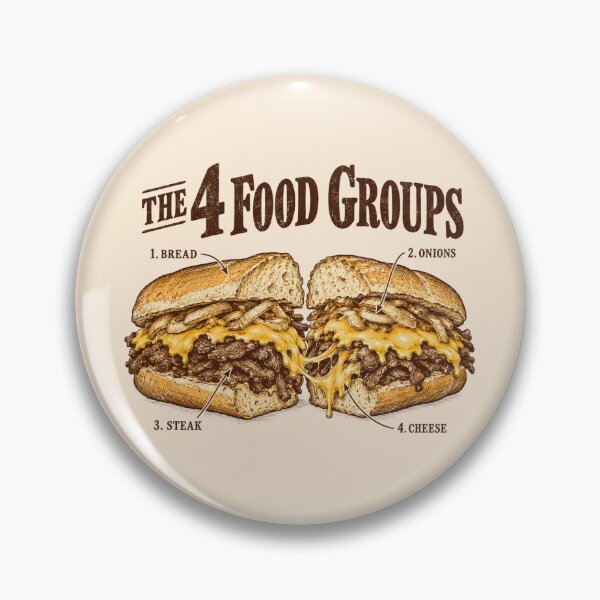 Item preview, Philly Cheesesteak Four Food Groups Anatomy Tee designed and sold by Yellowriversss.
