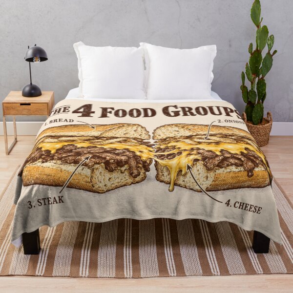 Item preview, Philly Cheesesteak Four Food Groups Anatomy Tee designed and sold by Yellowriversss.