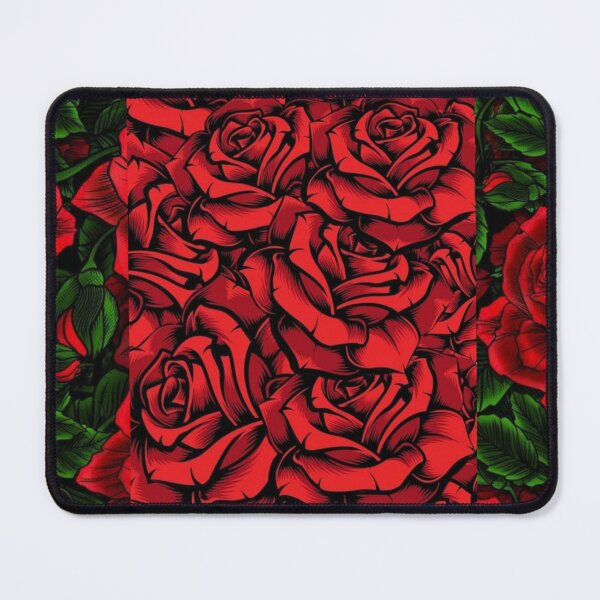 Item preview, Lush Red Roses and Green Leaves Pattern designed and sold by DKSH1234.