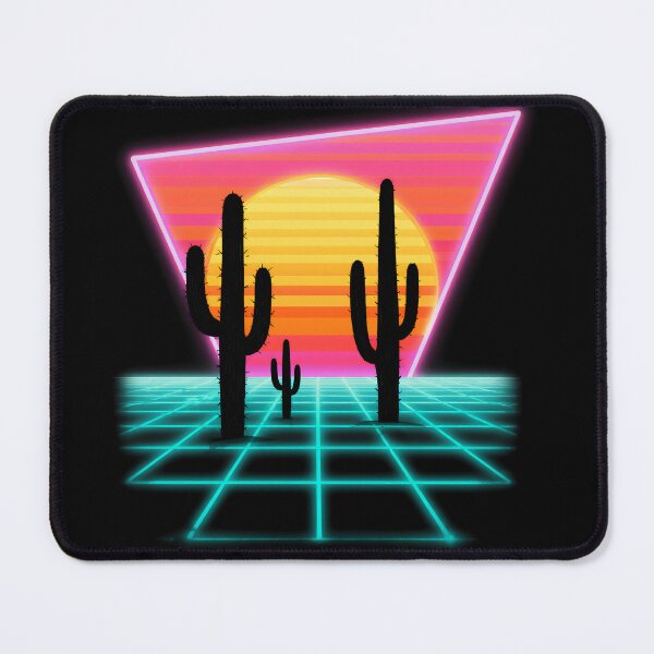 Item preview, Vaporwave Cactus Retro 80s Synthwave Desert Sunset designed and sold by Stupid Shirts.
