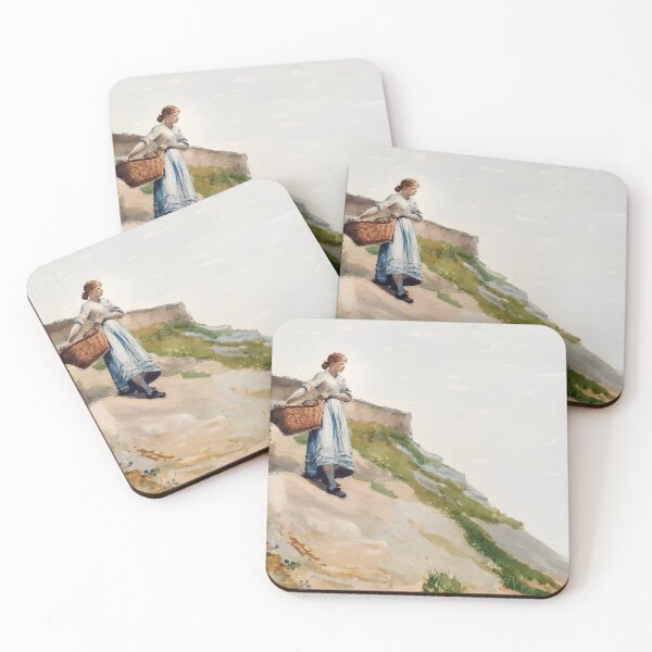 Item preview, Girl Carrying a Basket (1882) by Winslow Homer designed and sold by shopceline.