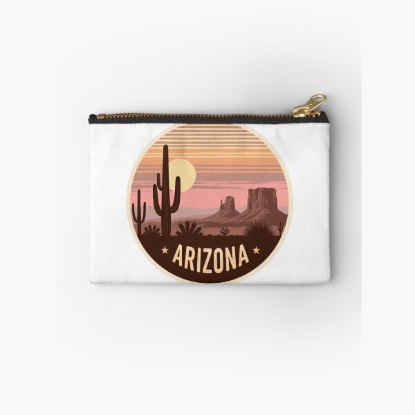 Item preview, Arizona Vintage Desert Saguaro Sunset Badge designed and sold by Stupid Shirts.