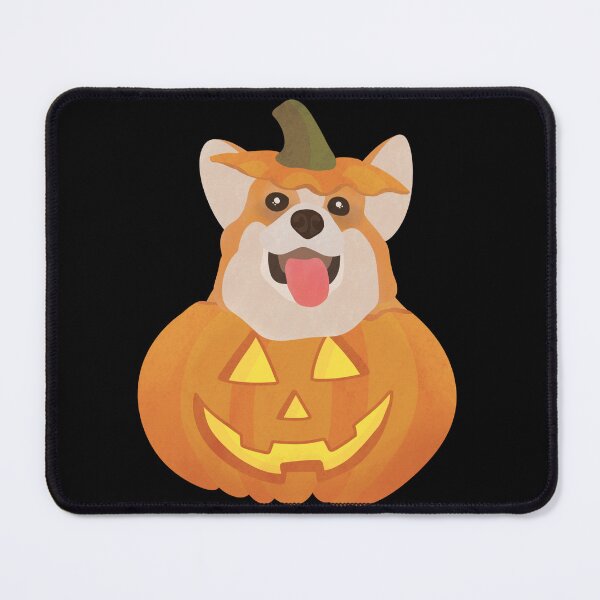 Item preview, Halloween Pumpkin Corgi illustration designed and sold by FandomizedRose.