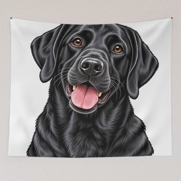 Aperçu de l'œuvre Portrait de Labrador noir créée et vendue par designbywhacky.