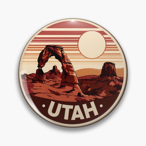 Artikelvorschau, Utah Delicate Arch Vintage-Abzeichen entworfen und verkauft von Stupid Shirts.