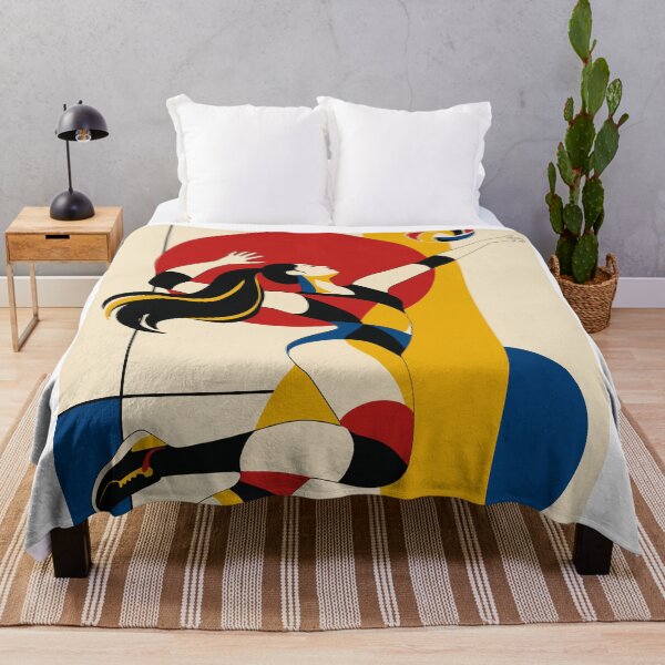 Artikelvorschau, Volleyball-Kunstdruck, Volleyballspielerin (Frau), Bauhaus-Sportkunst, Retro-Illustration eines Athleten, Geschenkidee für Volleyballfans, Moderne Sportdekoration entworfen und verkauft von Studio pod Burom.