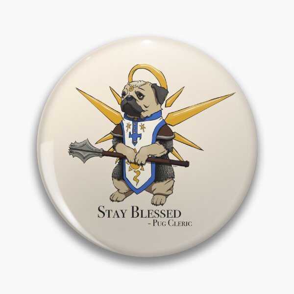 Item preview, Stay Blessed  - Pug Cleric designed and sold by Soberipen.