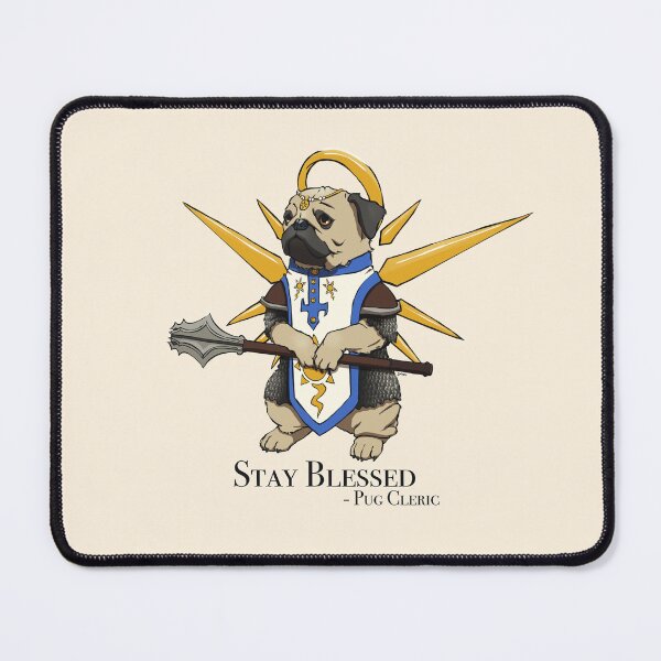 Item preview, Stay Blessed - Pug Cleric designed and sold by Soberipen.