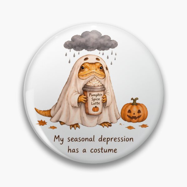 Item preview, 	Bearded Dragon Halloween Ghost Pumpkin Spice Latte Art designed and sold by Messybeardie1.