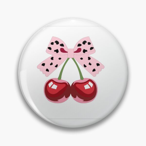 Item preview, Cherry Bow Delight – Cute Pink Ribbon & Sweet Cherry Aesthetic designed and sold by CreativePulse10.