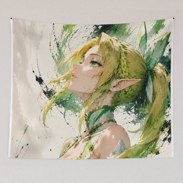 Item preview, Enchanting Forest Elf Anime – Green Nature Spirit Fantasy Warrior Aesthetic designed and sold by Dyan4.
