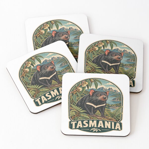 Item preview, Tasmanian Devil Australia Vintage Wildlife Badge Design designed and sold by Globalcitytees.