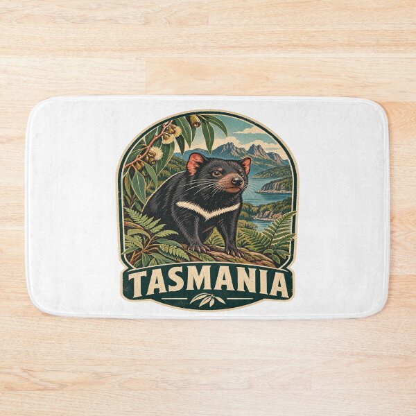 Item preview, Tasmanian Devil Australia Vintage Wildlife Badge Design designed and sold by Globalcitytees.