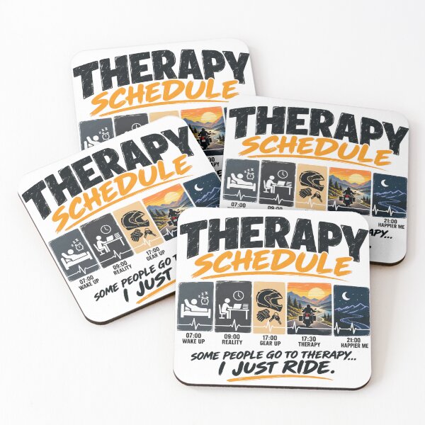 Item preview, Therapy Schedule – Motorcycle Riding Humor designed and sold by One More Pass.