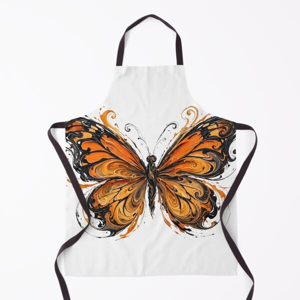 Aperçu de l'œuvre Monarch Butterfly Abstract Paint Strokes créée et vendue par Dlvznbm.