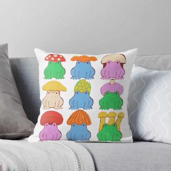 Item preview, Mushroom Frog Sticker Pack - Nine Frogs in Mushroom Hats designed and sold by BysonDesigns.