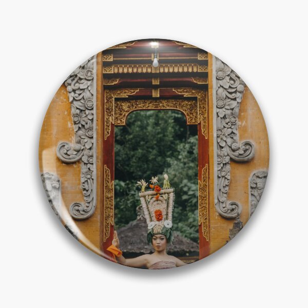 Item preview, Traditional Balinese Dancer in Front of Ancient Temple designed and sold by Drinney.