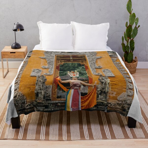 Item preview, Traditional Balinese Dancer in Front of Ancient Temple designed and sold by Drinney.