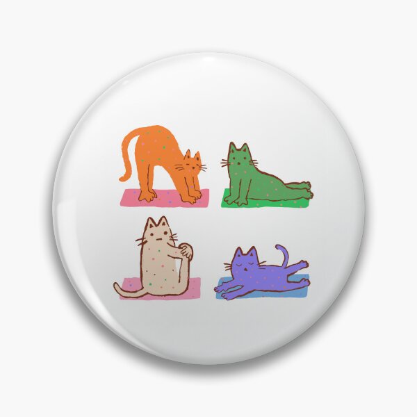 Item preview, Cat Yoga Sticker Pack - Four Stretching Cats designed and sold by BysonDesigns.