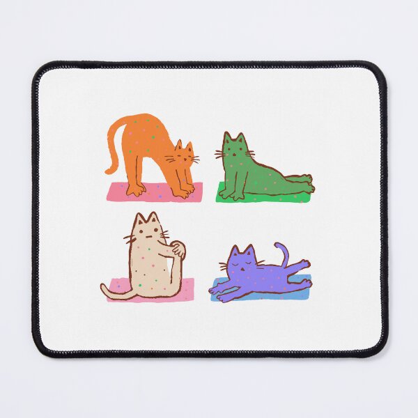 Item preview, Cat Yoga Sticker Pack - Four Stretching Cats designed and sold by BysonDesigns.