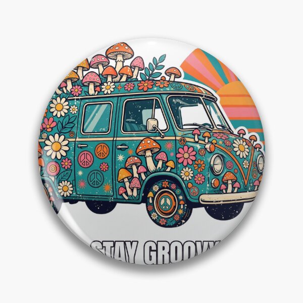 Item preview, Stay Groovy Retro Van designed and sold by GhostGirlAlive.