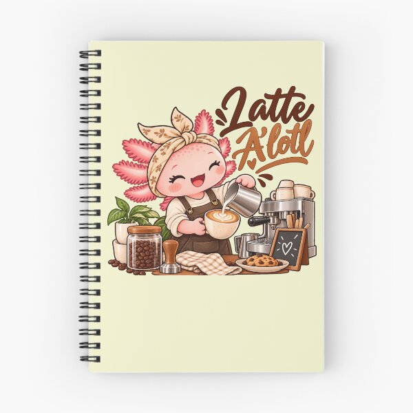 Item preview, Latte A’lotl – Cute Axolotl Barista Latte Art Coffee Design designed and sold by HH Design House.