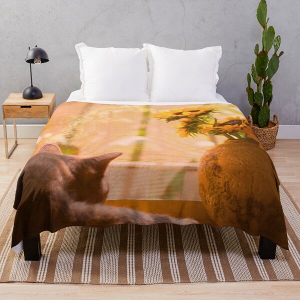 Item preview, Golden Hour Sunflower Cat designed and sold by Shambhavi_Studio.