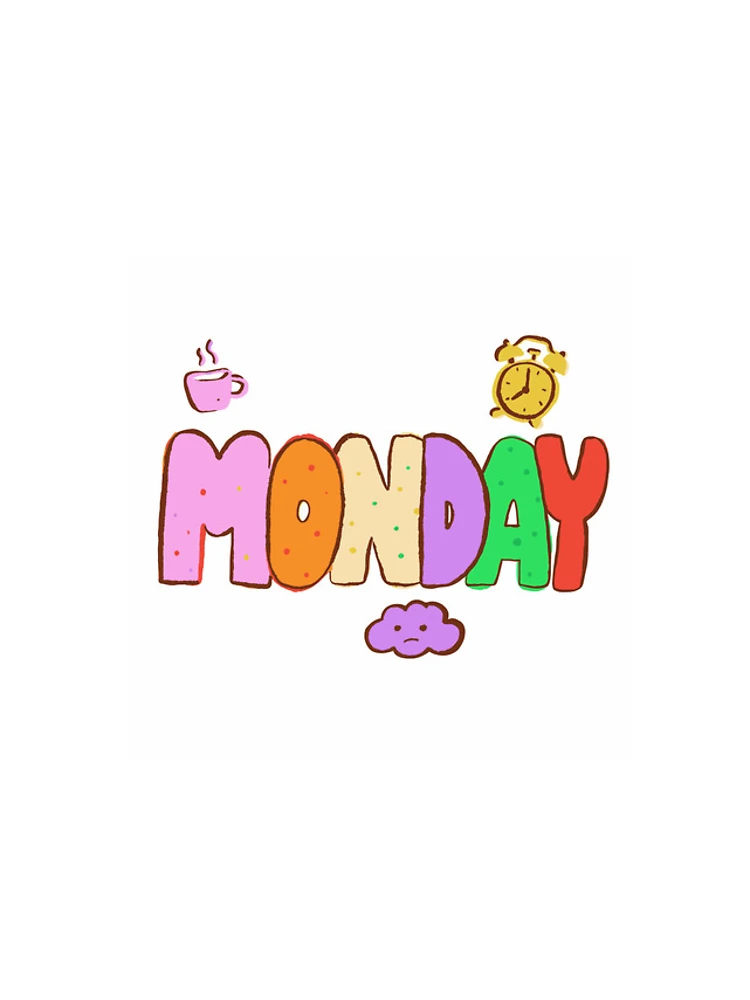 Thumbnail 4 of 4, iPhone Case, Monday - Hand-Lettered Riso Word designed and sold by BysonDesigns.