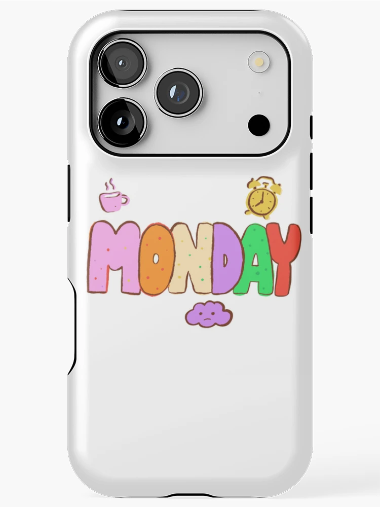 Thumbnail 1 of 4, iPhone Case, Monday - Hand-Lettered Riso Word designed and sold by BysonDesigns.