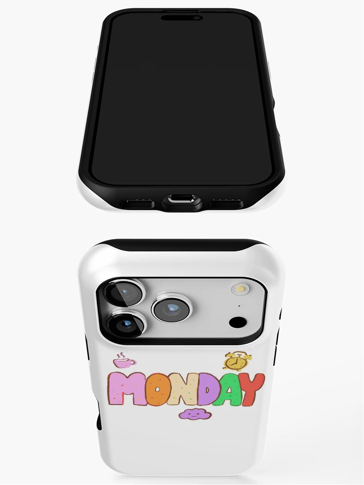 Thumbnail 3 of 4, iPhone Case, Monday - Hand-Lettered Riso Word designed and sold by BysonDesigns.