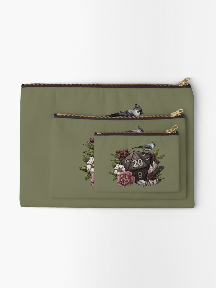 Alternate view of Druid Class D20 - Tabletop Gaming Dice Zipper Pouch