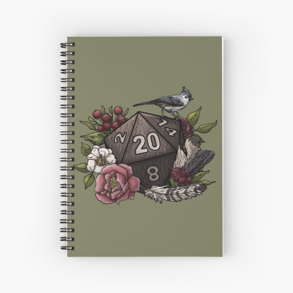 Druid Class D20 - Tabletop Gaming Dice Spiral Notebook
