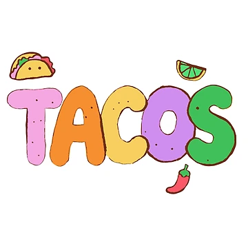 Artwork thumbnail, Tacos - Hand-Lettered Riso Word by BysonDesigns