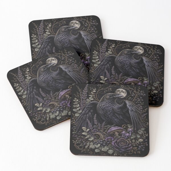 Item preview, Mystical Raven Moon Gothic Art designed and sold by ASWIN STUDIO.