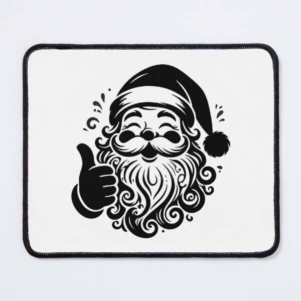 Item preview, Santa Face Giving Thumbs Up Black Design designed and sold by Linework Studio.
