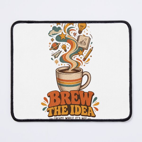 Item preview, Brew The Idea Vintage Retro Coffee Creativity Typography Design designed and sold by @SHINTOSARTSTORE.