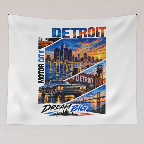 Item preview, Detroit Motor City Vibes Built Different, Dreaming Bigger designed and sold by KLERIKSTORE.