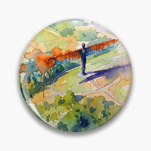 Item preview, Angel of the North Aerial Watercolour designed and sold by ArtworkNorth.