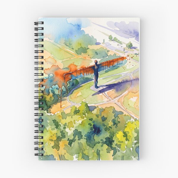 Item preview, Angel of the North Aerial Watercolour designed and sold by ArtworkNorth.