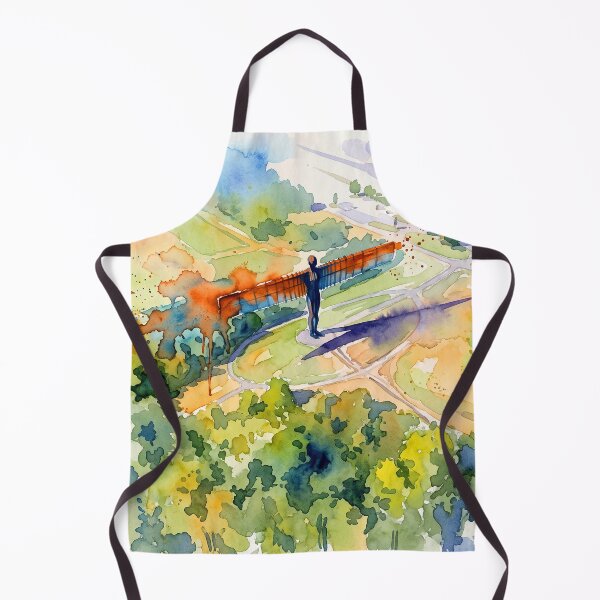 Artikelvorschau, Engel des Nordens – Luftbild (Aquarell) entworfen und verkauft von ArtworkNorth.