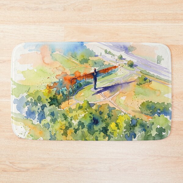 Item preview, Angel of the North Aerial Watercolour designed and sold by ArtworkNorth.